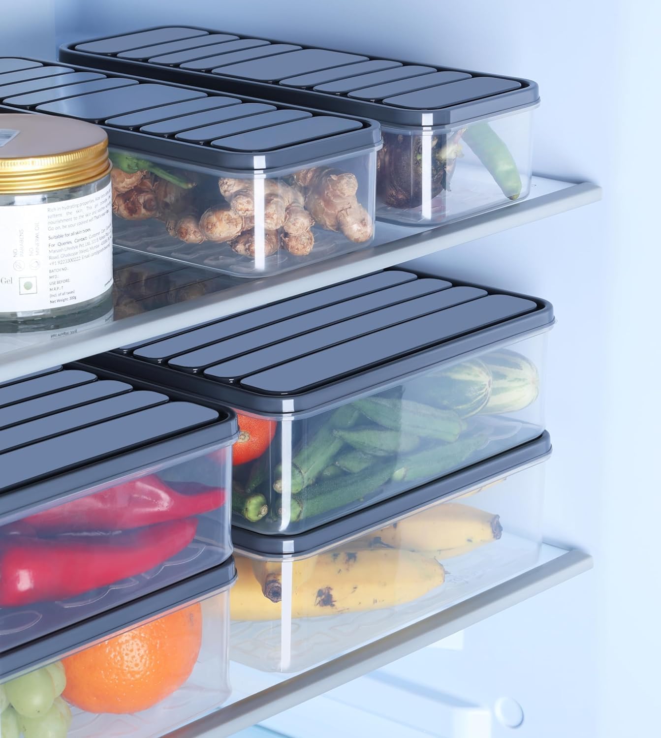 Air Tight Plastic Storage Containers Set for Kitchen