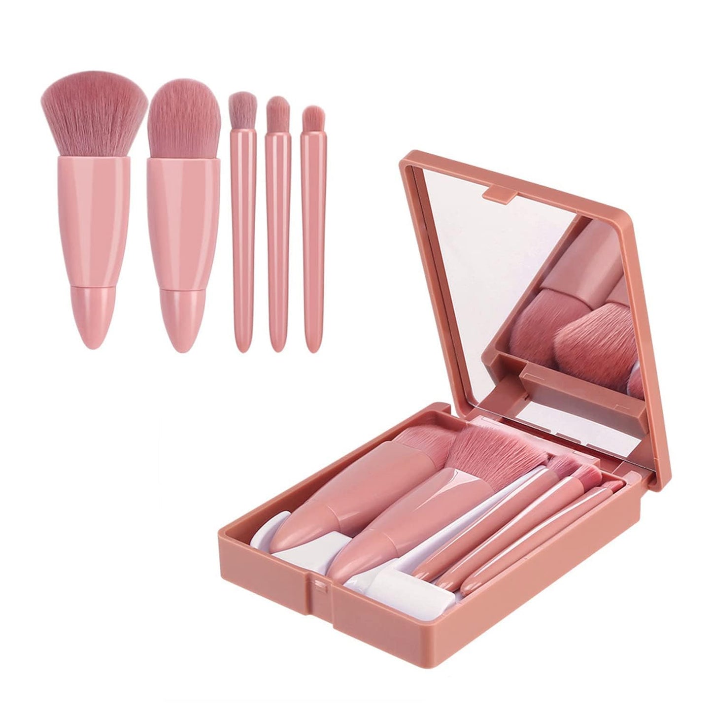 Mini Travel 5 Piece Cosmetic Makeup Brush Set