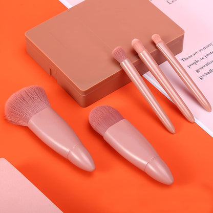 Mini Travel 5 Piece Cosmetic Makeup Brush Set