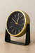 Modern Minimalist Table Clock – Gold & Black Finis