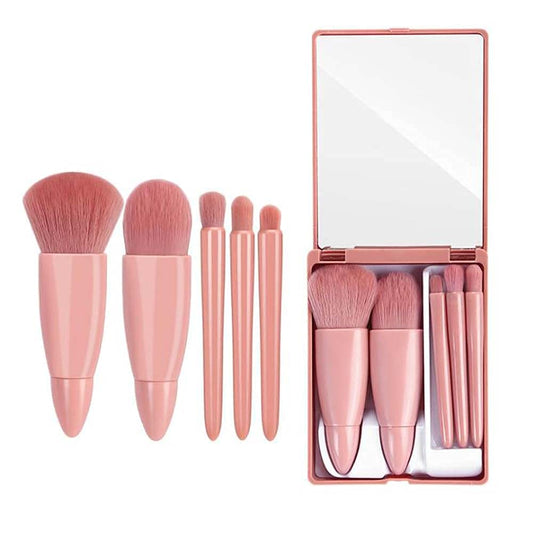 Mini Travel 5 Piece Cosmetic Makeup Brush Set